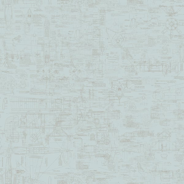 Galerie Wallpaper Product code: G56207 - Nostalgie Wallpaper Collection - Blue Colours - Blueprint Design