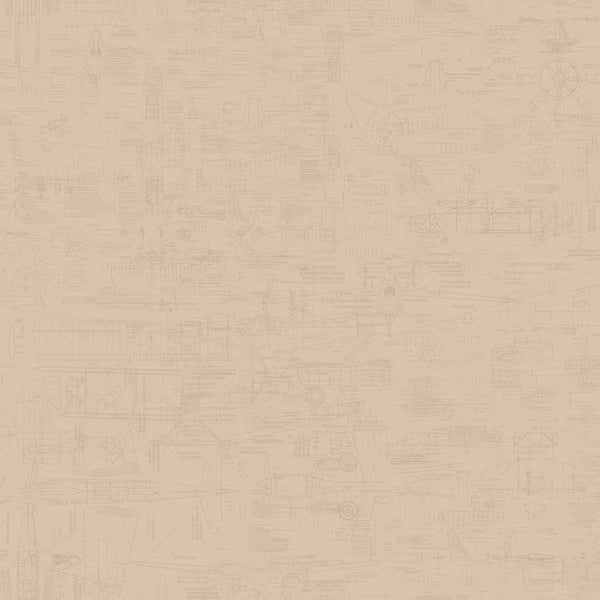 Galerie Wallpaper Product code: G56210 - Nostalgie Wallpaper Collection - Yellow Gold Colours - Blueprint Design