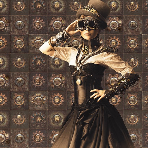Galerie Wallpaper Product code: G56227R - Nostalgie Wallpaper Collection - Bronze Brown Colours - Industrial Tiles Design
