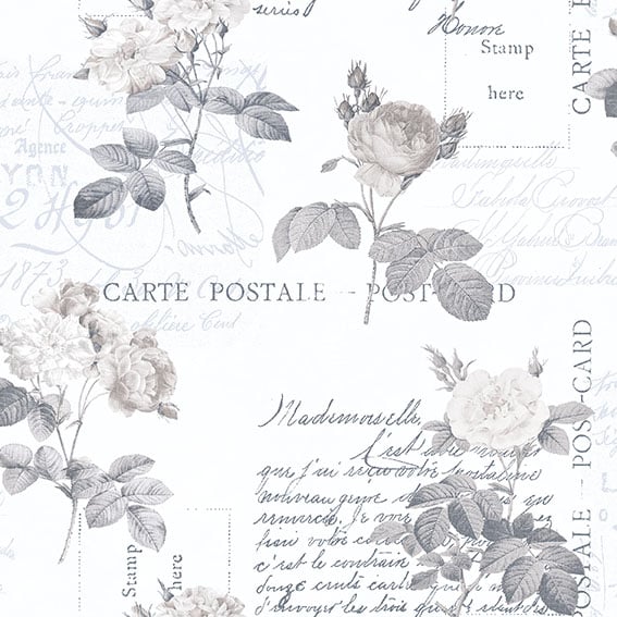 Galerie Wallpaper Product code: G56283 - Nostalgie Wallpaper Collection - Beige Colours - Postale Rose Design