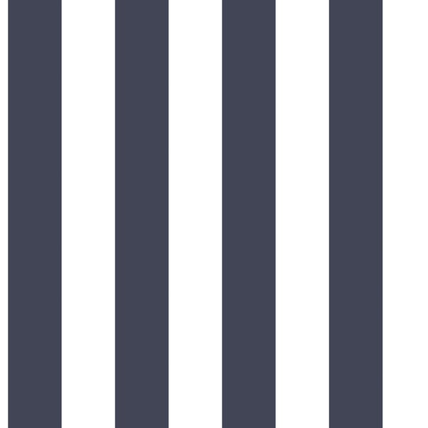 Galerie Wallpaper Product code: G67523 - Just Kitchens Wallpaper Collection - Navy Colours - Awning Stripe Design