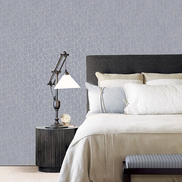 Galerie Wallpaper Product code: G67697R - Special Fx Wallpaper Collection - Silver Grey Colours - Glitter Web Design