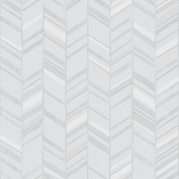 Galerie Wallpaper Product code: G67717 - Special Fx Wallpaper Collection - Silver Grey Colours - Glitter Chevrons Design