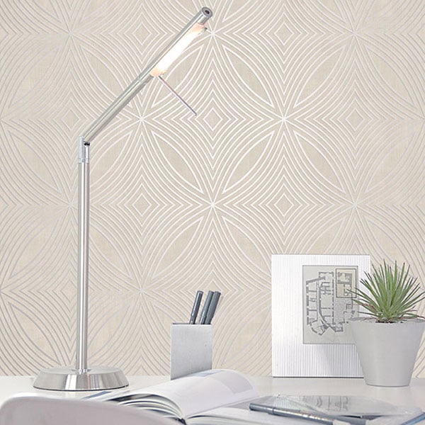 Galerie Wallpaper Product code: G67722R - Special Fx Wallpaper Collection - Silver Cream Colours - Metallic Spiral Design