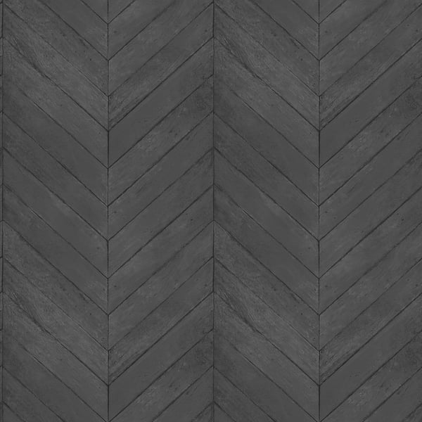 Galerie Wallpaper Product code: G67996 - Natural FX 2 Wallpaper Collection - Black Colours - Chevron Wood Design