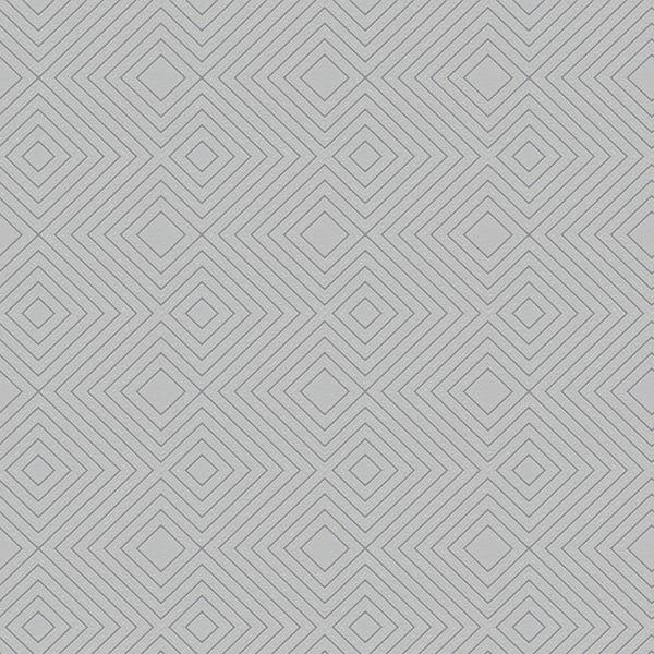 Galerie Wallpaper Product code: HO20001 - Home Wallpaper Collection - Grey Silver Colours - Geo Diamond Motif Design
