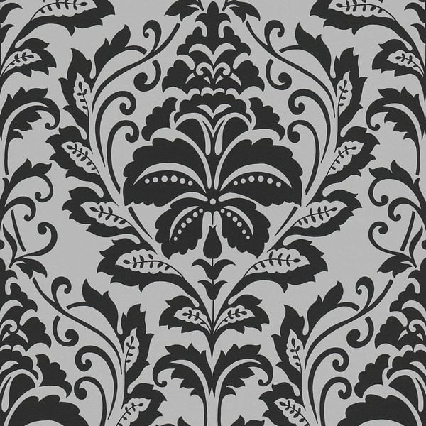 Galerie Wallpaper Product code: HO20024 - Home Wallpaper Collection - Grey Black Colours - Damask Motif Design