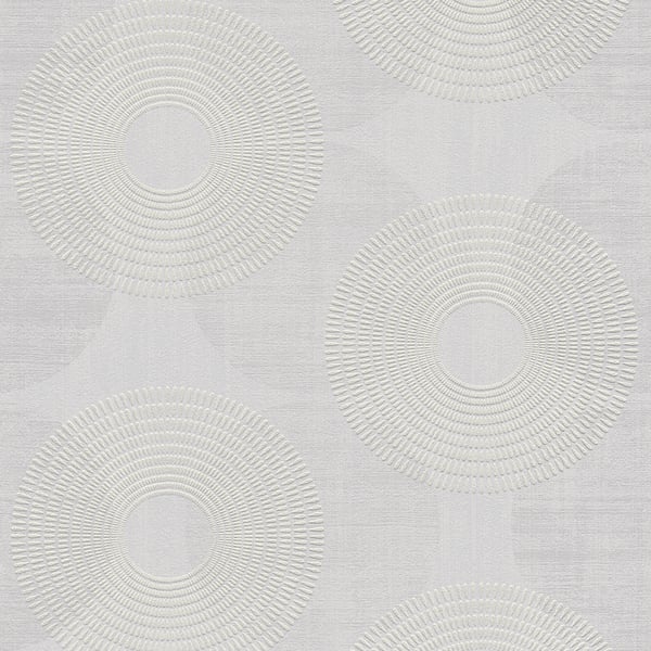 Galerie Wallpaper Product code: HO20031 - Home Wallpaper Collection - Grey White Colours - Circles Motif Design