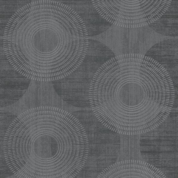 Galerie Wallpaper Product code: HO20036 - Home Wallpaper Collection - Black Grey Colours - Circles Motif Design