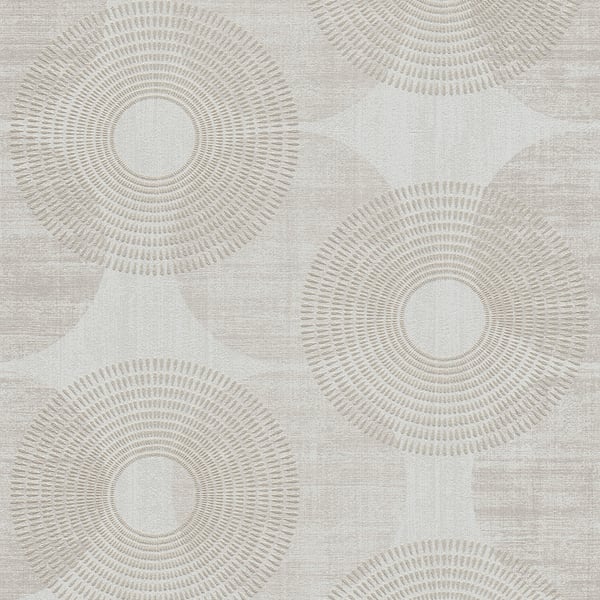 Galerie Wallpaper Product code: HO20040 - Home Wallpaper Collection - Beige Brown Colours - Circles Motif Design