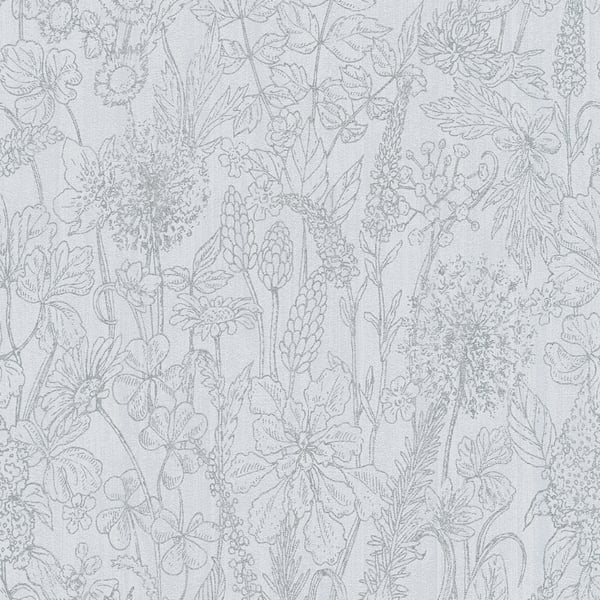 Galerie Wallpaper Product code: HO20049 - Home Wallpaper Collection - Pale Grey Colours - Floral Motif Design