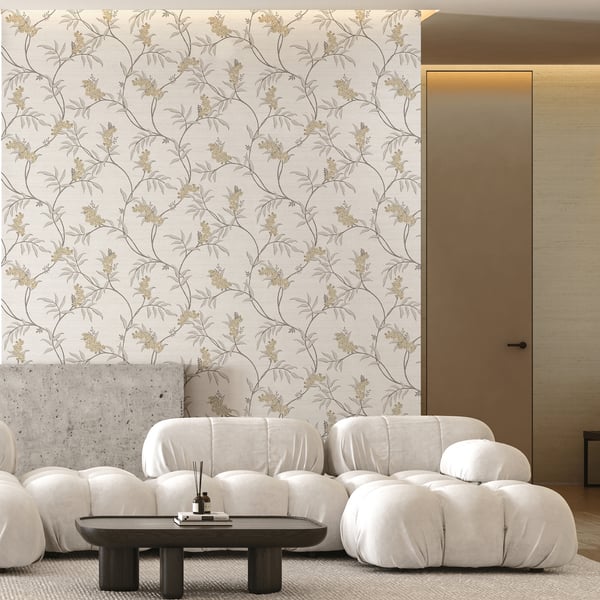 Galerie Wallpaper Product code: IS33301_2 - Italian Silks And Damasks Wallpaper Collection - White Colours - Ramage Tonale Design