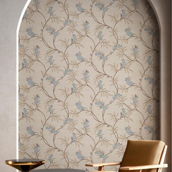 Galerie Wallpaper Product code: IS33303_2 - Italian Silks And Damasks Wallpaper Collection - Dove Colours - Ramage Tonale Design