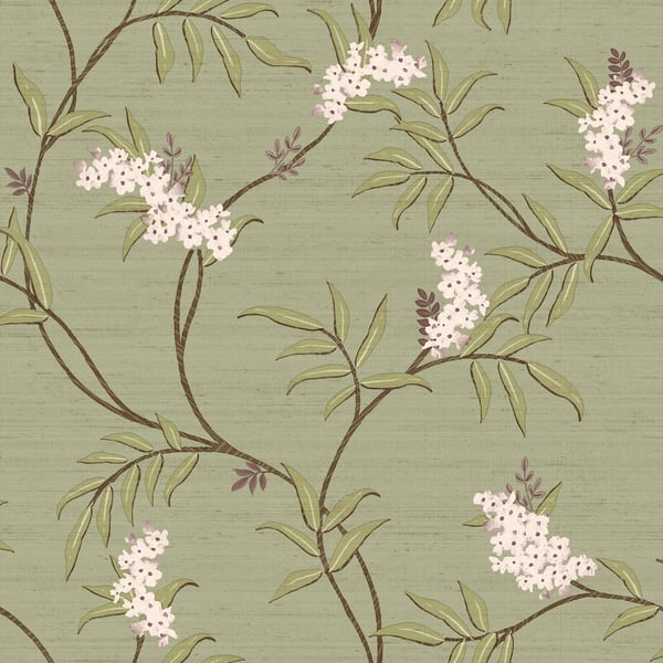 Galerie Wallpaper Product code: IS33305 - Italian Silks And Damasks Wallpaper Collection - Green Colours - Ramage Tonale Design