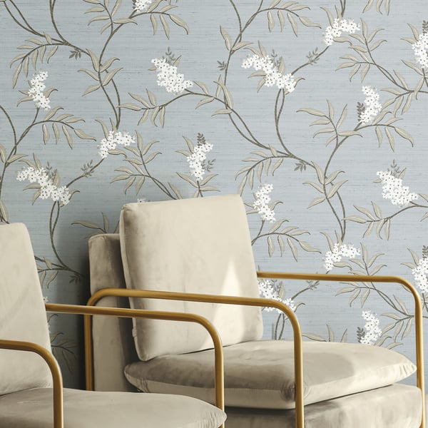 Galerie Wallpaper Product code: IS33306_2 - Italian Silks And Damasks Wallpaper Collection - Sky blue Colours - Ramage Tonale Design