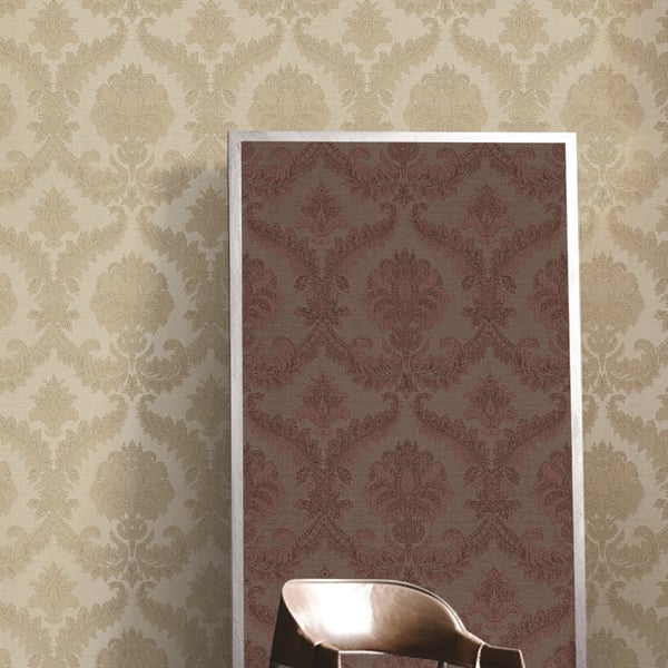 Galerie Wallpaper Product code: IS33334_2 - Italian Silks And Damasks Wallpaper Collection - Copper Colours - Damasco Imperiale Design