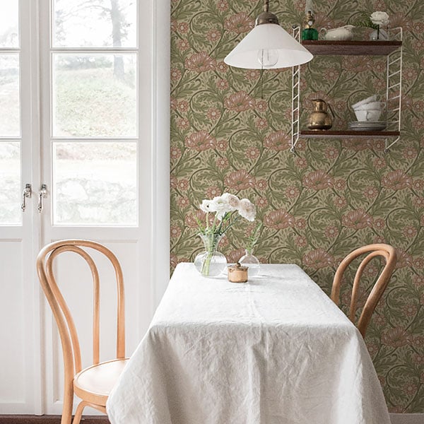 Galerie Wallpaper Product code: S13115R - Sommarang Wallpaper Collection - Green Colours - Garden Floral Design