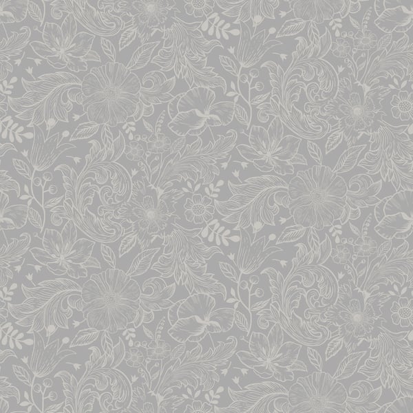 Galerie Wallpaper Product code: S13126 - Sommarang Wallpaper Collection - Grey Colours - Mono Flora Design