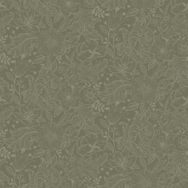 Galerie Wallpaper Product code: S13129 - Sommarang Wallpaper Collection - Green Colours - Mono Flora Design