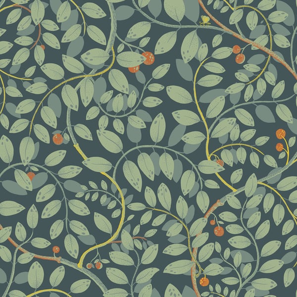 Galerie Wallpaper Product code: S65105 - Sommarang Wallpaper Collection - Green Colours - Leafy Vines Design
