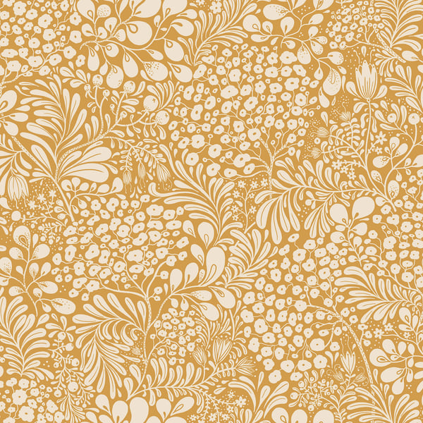 Galerie Wallpaper Product code: S65127 - Sommarang Wallpaper Collection - Dark yellow Colours - Abstract Foliage Design