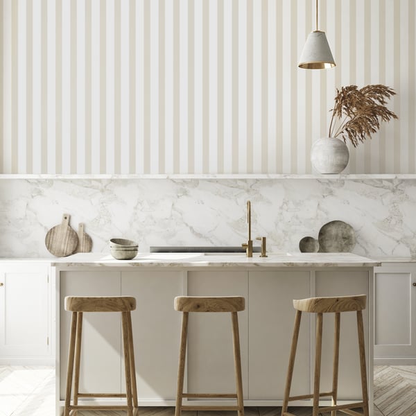 Galerie Wallpaper Product code: SS21230_2 - Style Sisters Classic Wallpaper Collection -  Thin Stripe Natural Design