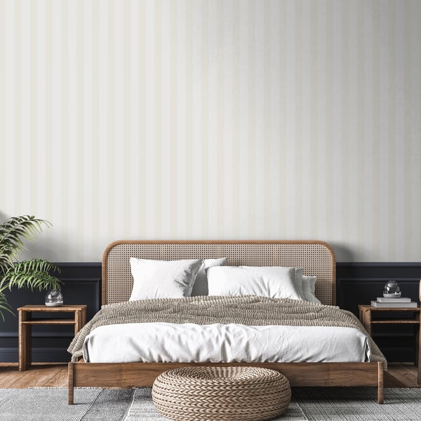 Galerie Wallpaper Product code: SS21238_2 - Style Sisters Classic Wallpaper Collection -  Flock Stripe White Design