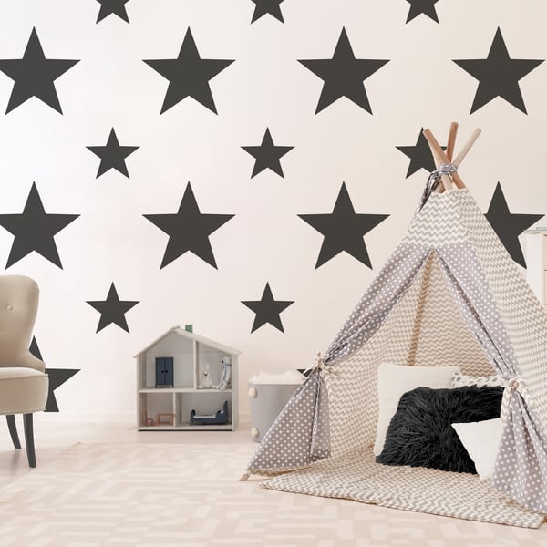 Galerie Wallpaper Product code: SS21254_2 - Style Sisters Classic Wallpaper Collection -  Double Star Black Design