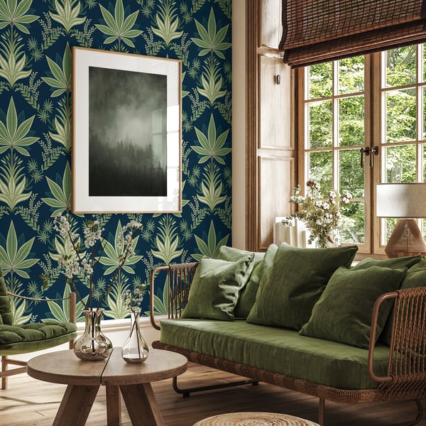Galerie Wallpaper Product code: TJ40112_2 - Mulberry Tree Wallpaper Collection - Blue Colours - Abbey Design