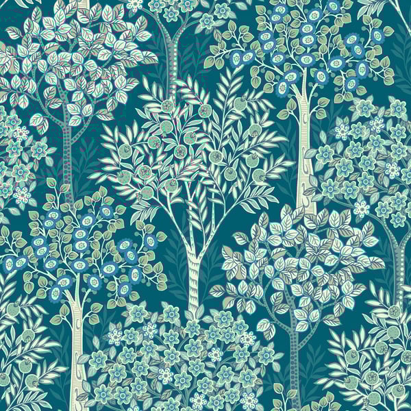 Galerie Wallpaper Product code: TJ40312 - Mulberry Tree Wallpaper Collection - Teal Colours - Grove Design