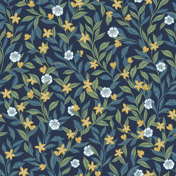 Galerie Wallpaper Product code: TJ40822 - Mulberry Tree Wallpaper Collection - Blue Colours - Wakehurst Design