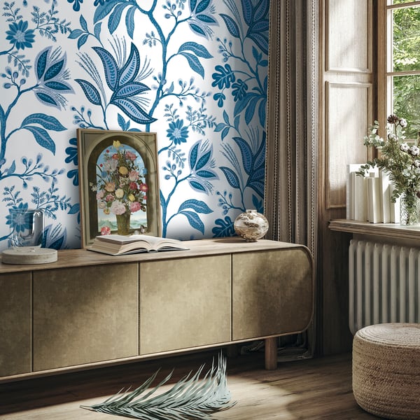 Galerie Wallpaper Product code: TJ41102_2 - Mulberry Tree Wallpaper Collection - Blue Colours - Kew Design