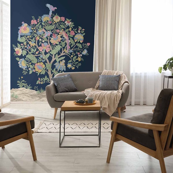 Galerie Wallpaper Product code: TJ41402M_2 - Mulberry Tree Wallpaper Collection - Blue Colours - Derby Mural Design