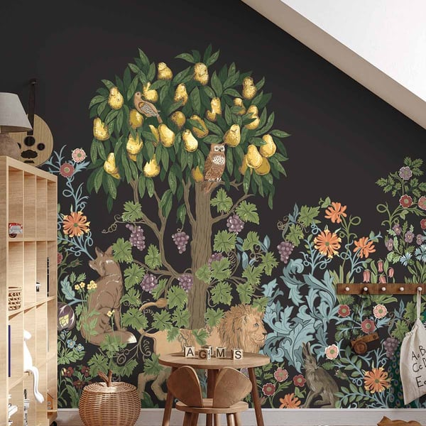 Galerie Wallpaper Product code: TJ41500M_2 - Mulberry Tree Wallpaper Collection - Black Colours - Paignton Mural Design