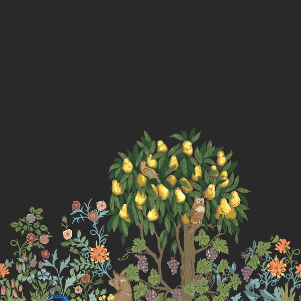 Galerie Wallpaper Product code: TJ41700M - Mulberry Tree Wallpaper Collection - Black Colours - Abbotsbury Mural Design