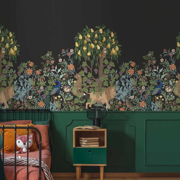 Galerie Wallpaper Product code: TJ41700M_2 - Mulberry Tree Wallpaper Collection - Black Colours - Abbotsbury Mural Design