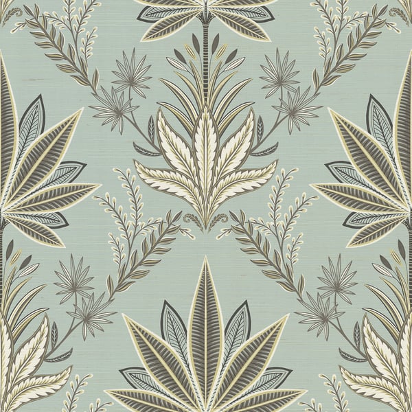 Galerie Wallpaper Product code: TJ41808 - Mulberry Tree Wallpaper Collection - Blue Colours - Sisal Eden Grasscloth Design