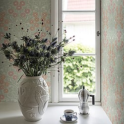 Galerie Wallcoverings Product Code 14017 - Ekbacka Wallpaper Collection - Light Green Colours - Bellis Design