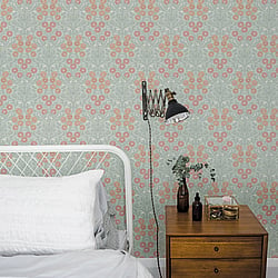 Galerie Wallcoverings Product Code 14017 - Ekbacka Wallpaper Collection - Light Green Colours - Bellis Design