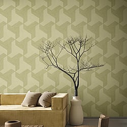 Galerie Wallcoverings Product Code 27505 - Synergy Wallpaper Collection - Green Colours - Geometric Design