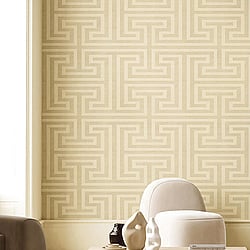 Galerie Wallcoverings Product Code 27514 - Synergy Wallpaper Collection - Beige Colours - Geometric Maze Design