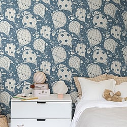 Galerie Wallcoverings Product Code 29006 - Resan Wallpaper Collection - Dark blue Colours - Ballongerna Design
