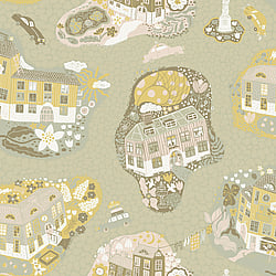 Galerie Wallcoverings Product Code 29008 - Resan Wallpaper Collection - Green pink Colours - Staden Design