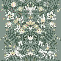 Galerie Wallcoverings Product Code 29027 - Resan Wallpaper Collection - Green grey Colours - Cirkus Design