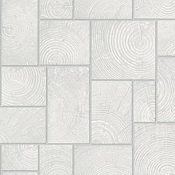 Galerie Wallcoverings Product Code 33226 - Natural Opulence Wallpaper Collection - White,Grey Colours - Wood Block Design