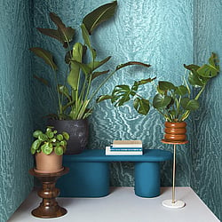 Galerie Wallcoverings Product Code 34925 - Eclectic Wallpaper Collection - Blue Colours - Metallic look Design