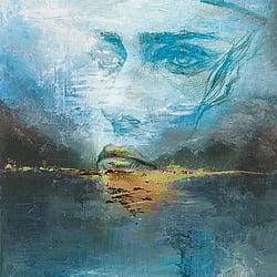 Galerie Wallcoverings Product Code 35497 - Odyssey Wallpaper Collection - Blue Colours - Odyssey Mysterious Face Mural Design