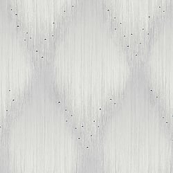 Galerie Wallcoverings Product Code 35883 - Fashion Icon Wallpaper Collection - White Grey Colours - Rhinestone Stripes Design