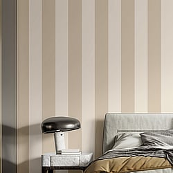 Galerie Wallcoverings Product Code 35964 - Ornamenta Wallpaper Collection - Beige Cream Colours - Wide Stripe Design