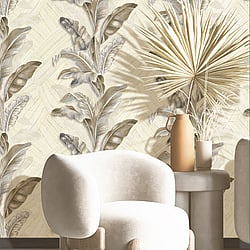 Galerie Wallcoverings Product Code 49301 - Stratum Wallpaper Collection - cream beige grey Colours - Palma Design